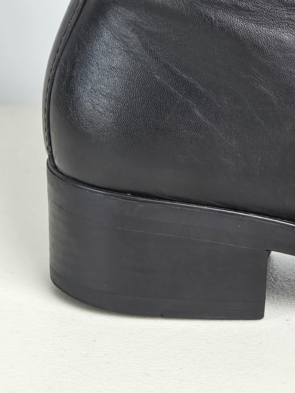 La Canadienne Black Leather Knee High Lace-Up Sude Zip Riding Boots Size 7.5 - Picture 9 of 14